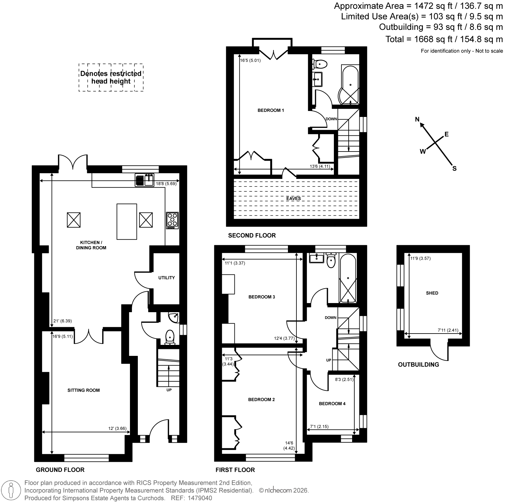 48, Hampton Court Avenue, East Molesey floorplan