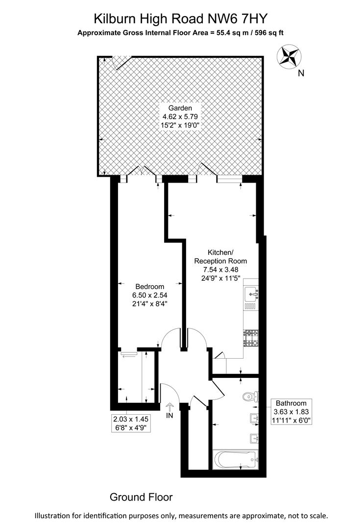 183F, Kilburn High Road, London floorplan