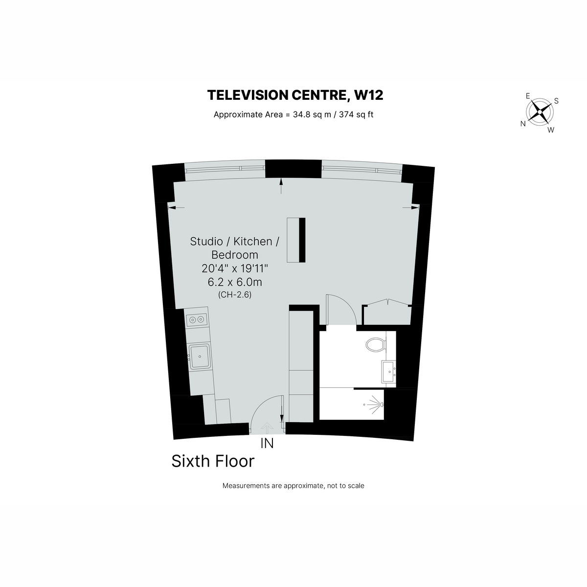 Flat 625, 101, Wood Lane, London floorplan