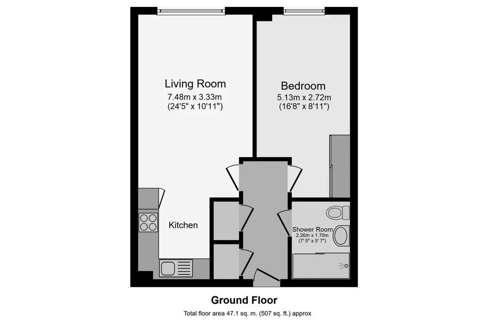 1 Swinton Court, Mere Road, Sevenoaks floorplan