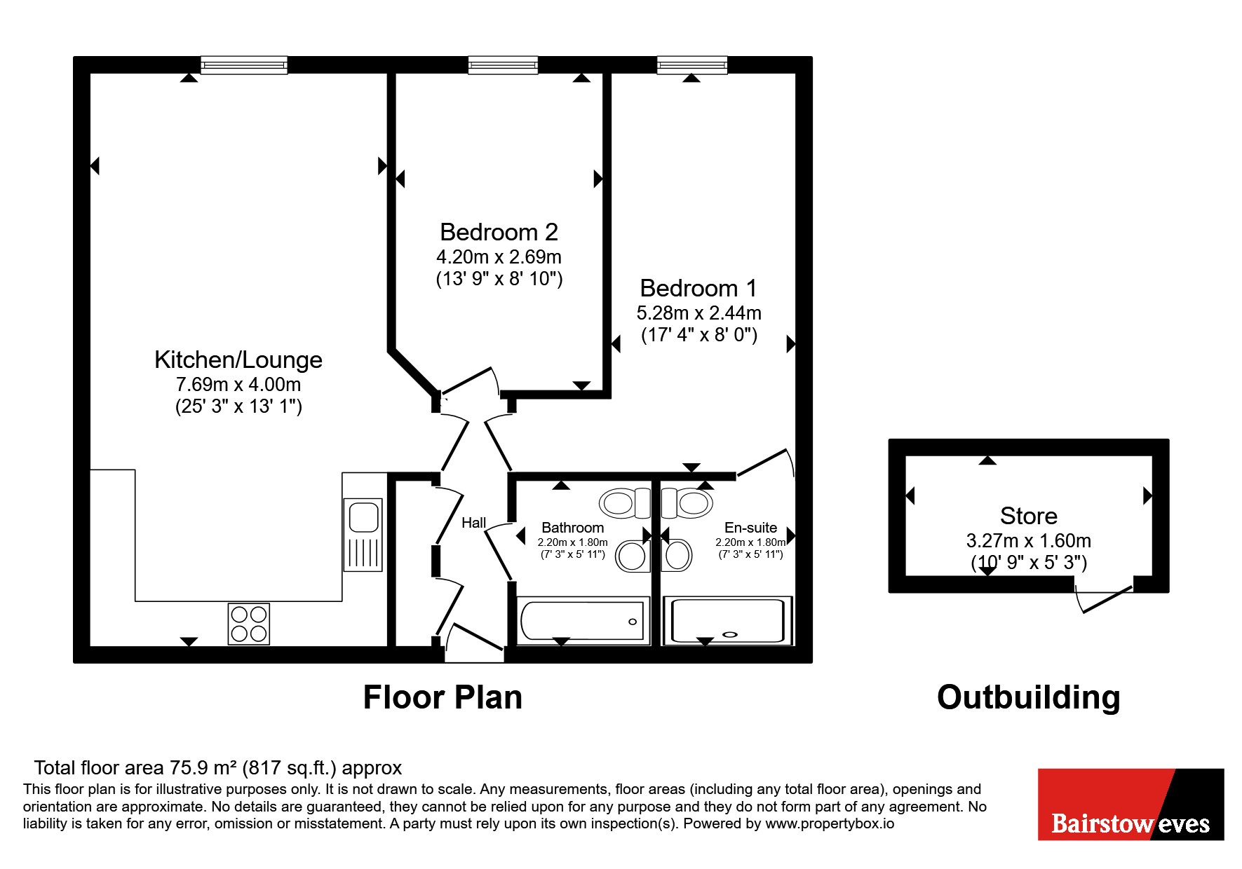 Flat 99, Central House,, Eagle Way, Brentwood floorplan