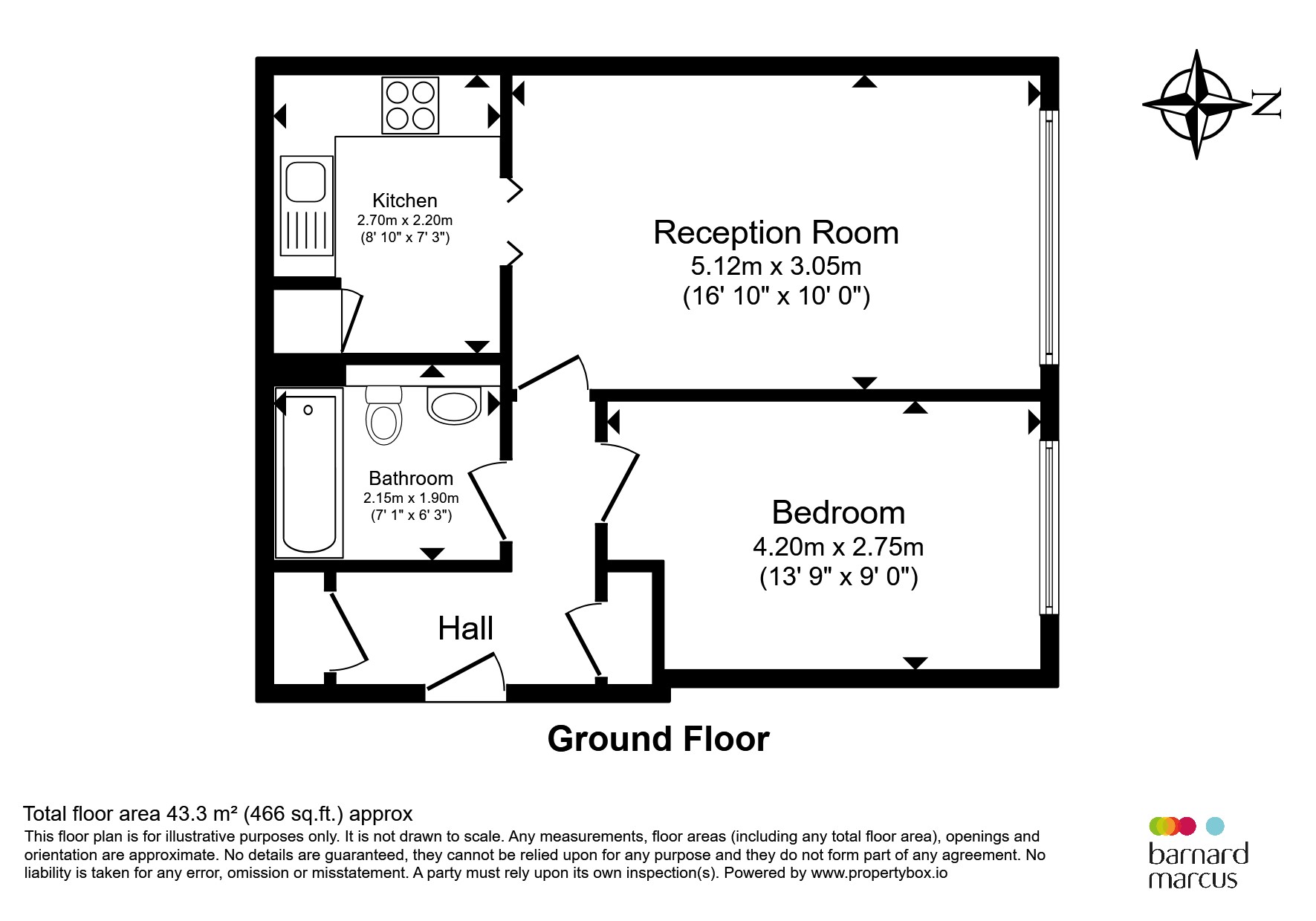 Flat 3, 15, Brambledown Road, Wallington floorplan