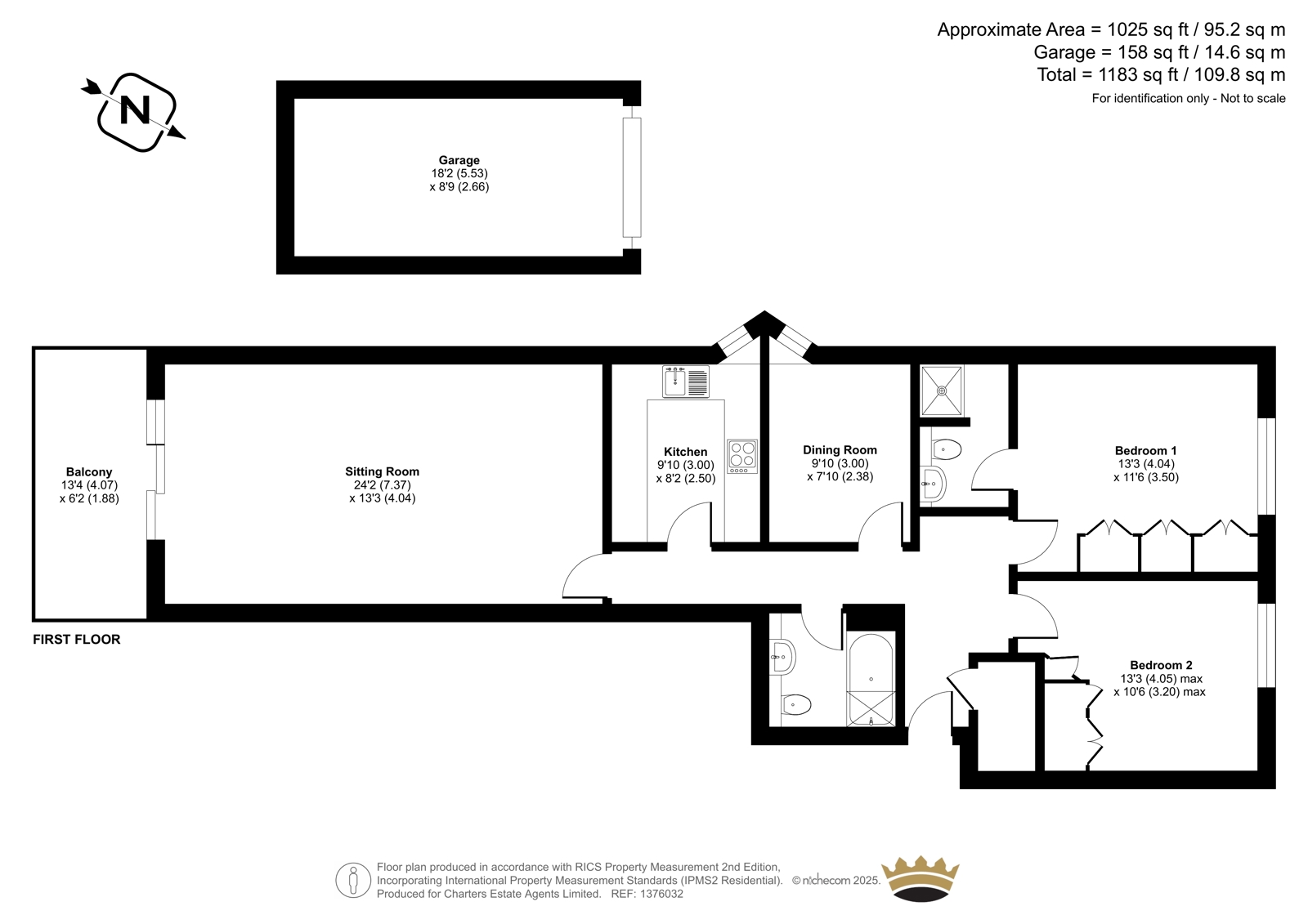 Flat 14, St. Catherines Court, 390, Sea Front, Hampshire floorplan