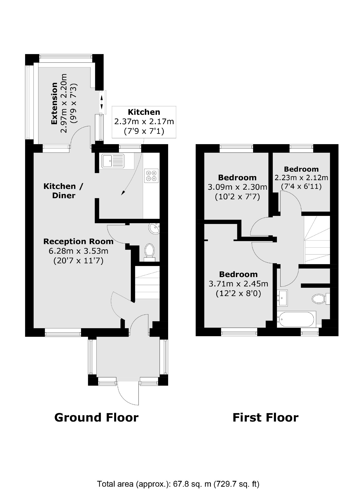 51, Kinburn Street, London floorplan