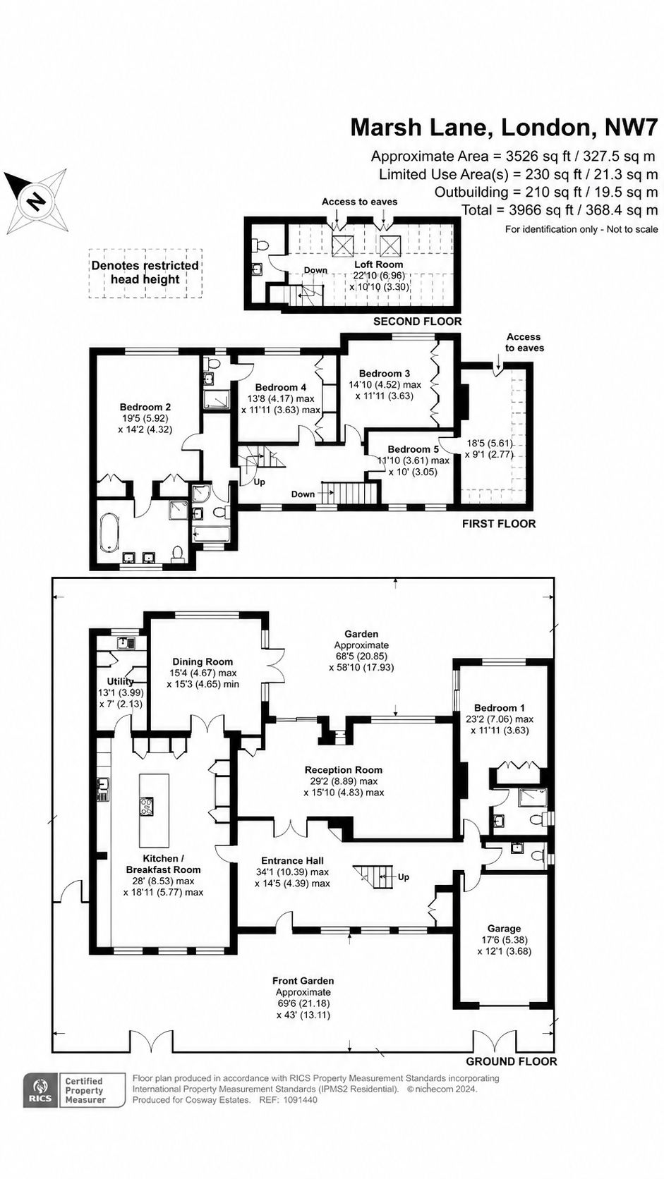 Marsh Lane, Mill Hill, London  floorplan