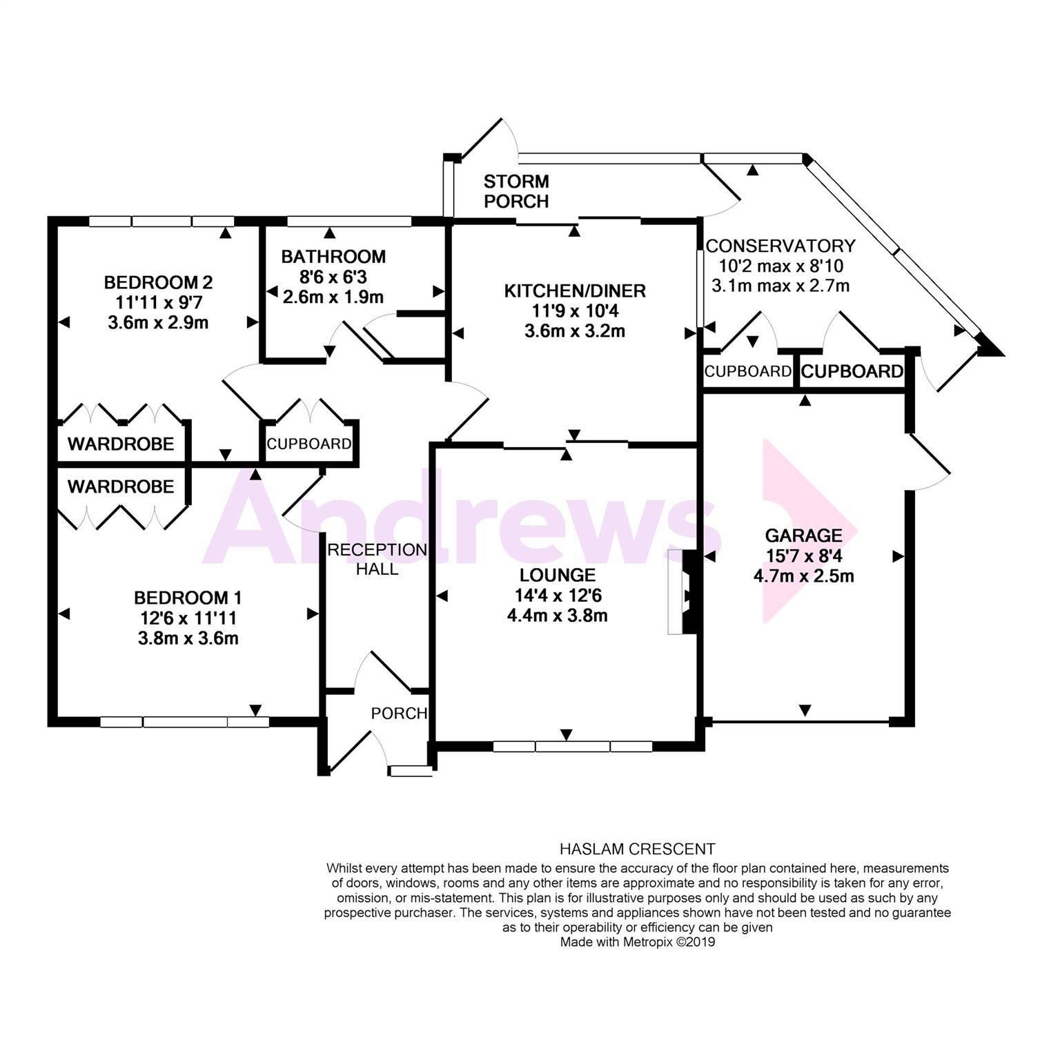 2 Bedrooms Detached bungalow for sale in Haslam Crescent, Bexhill-On-Sea, East Sussex TN40