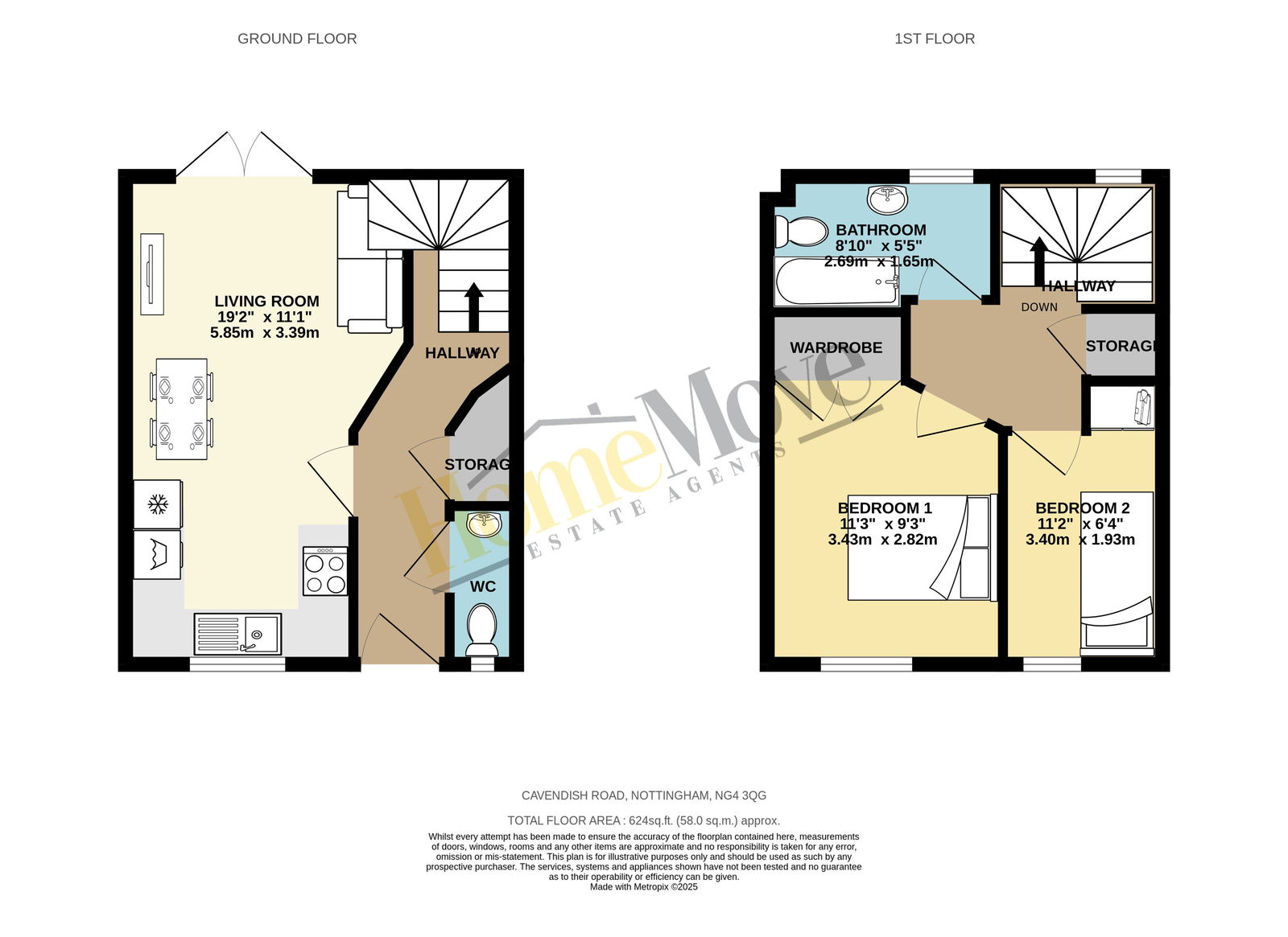 358, Cavendish Road, Nottingham floorplan