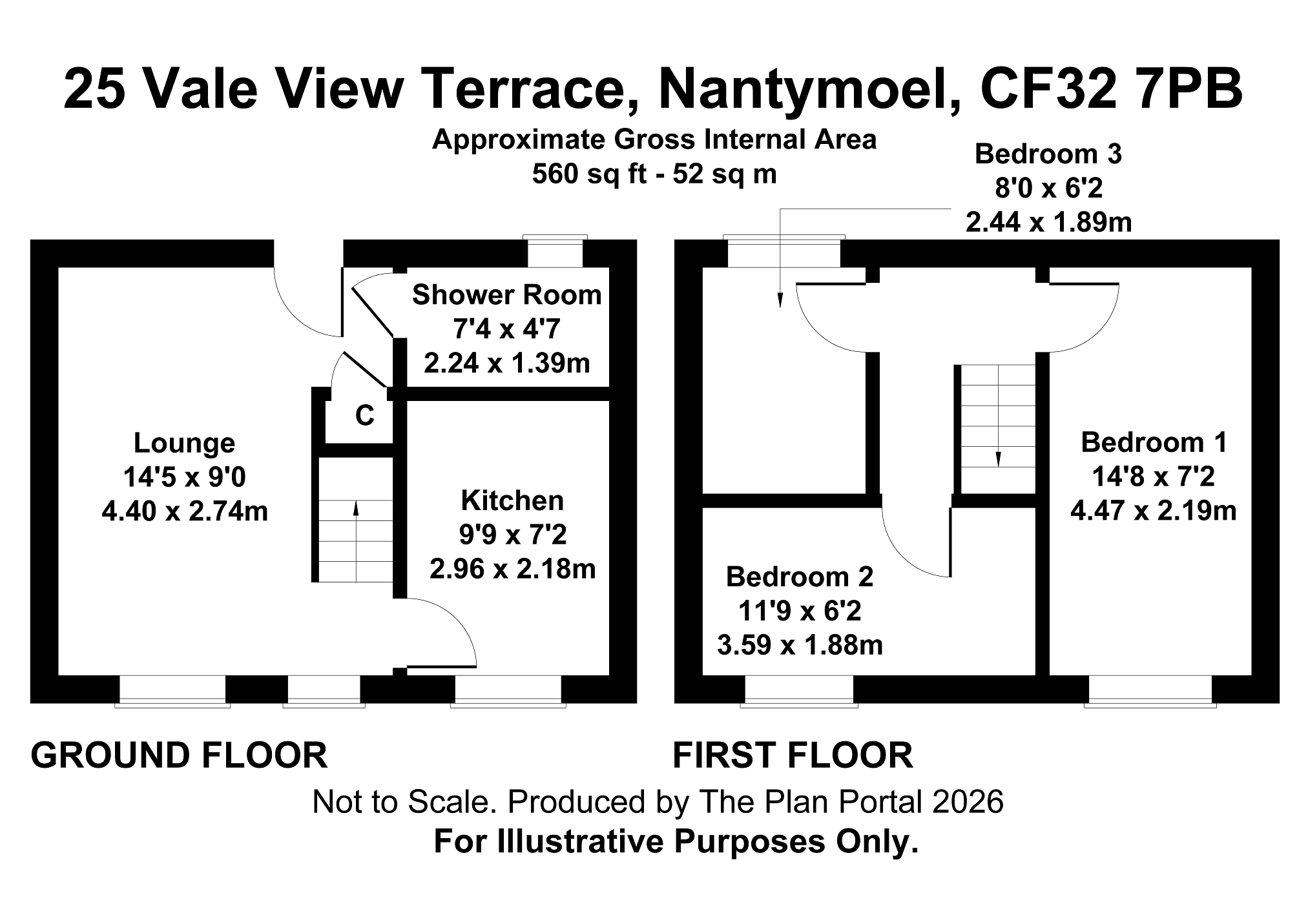 25, Vale View Terrace, Bridgend floorplan
