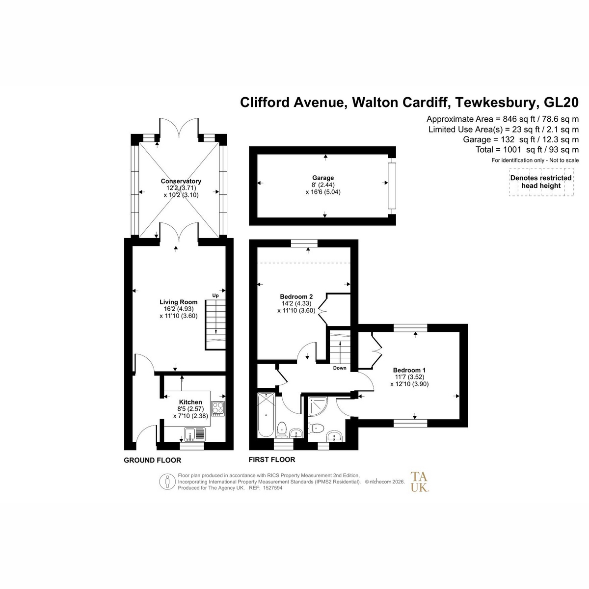 40, Clifford Avenue, Tewkesbury floorplan