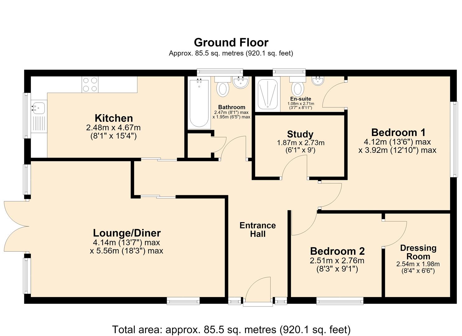 10, Rushmere Way, Rushden floorplan