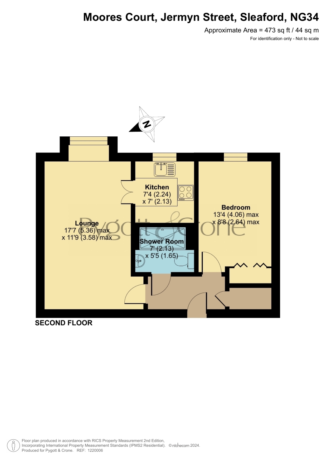 Flat 46, Moores Court, Jermyn Street, Sleaford floorplan