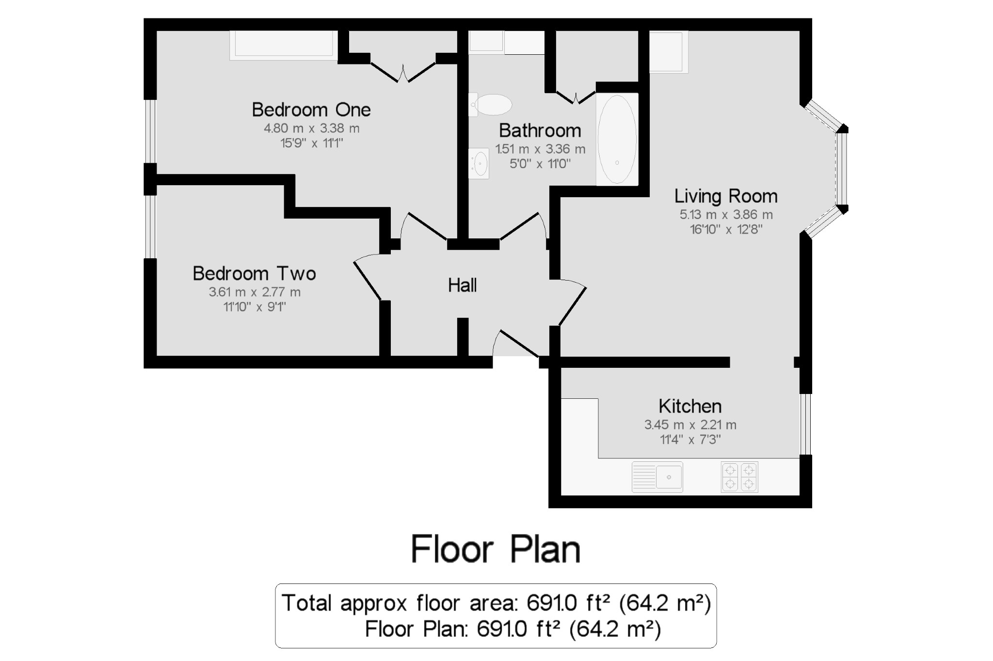 2 bed flat for sale in Wilmshurst House, 4 Lansdowne Road, Bedford