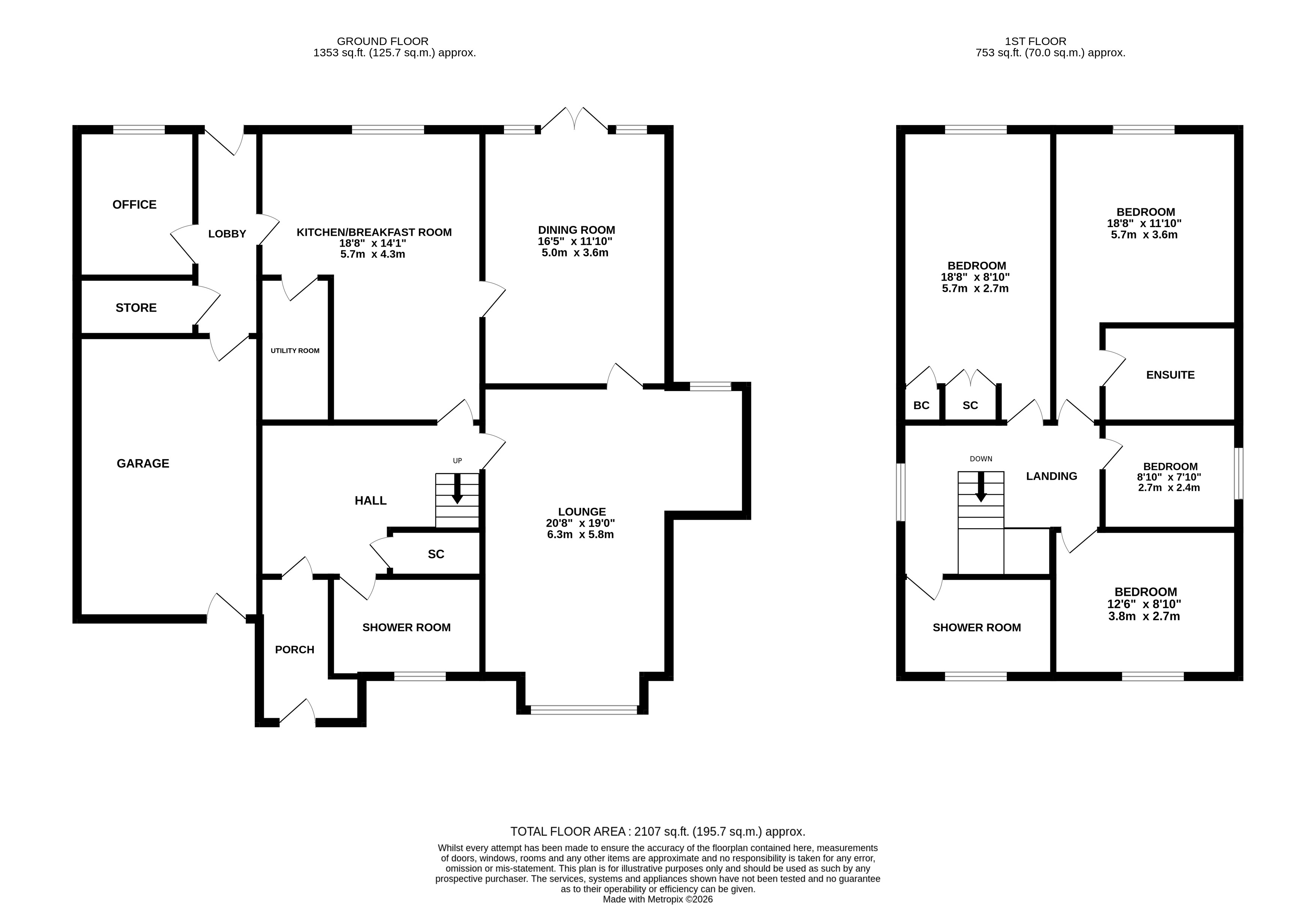 The Olive Trees, 22, The Avenue, Sandy floorplan