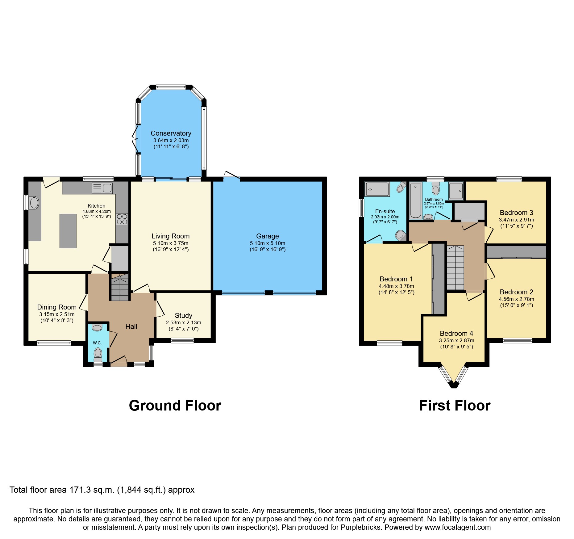 10, Rowley Croft, Pontefract floorplan