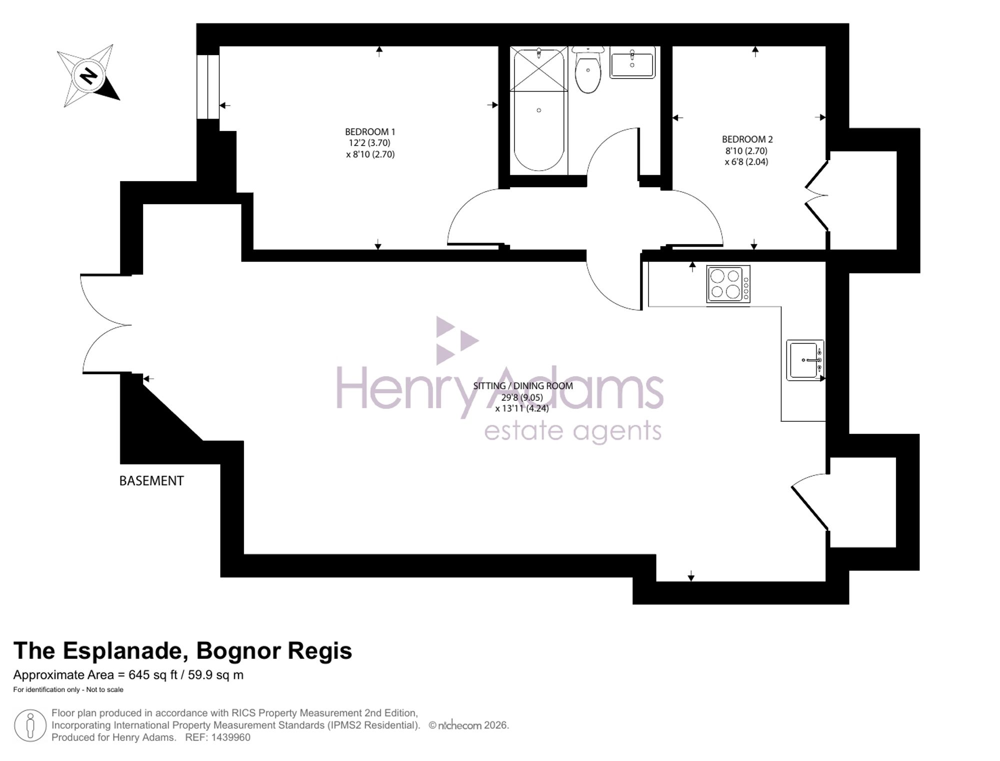Apt 1, East Lodge The Esplanade, Bognor Regis floorplan