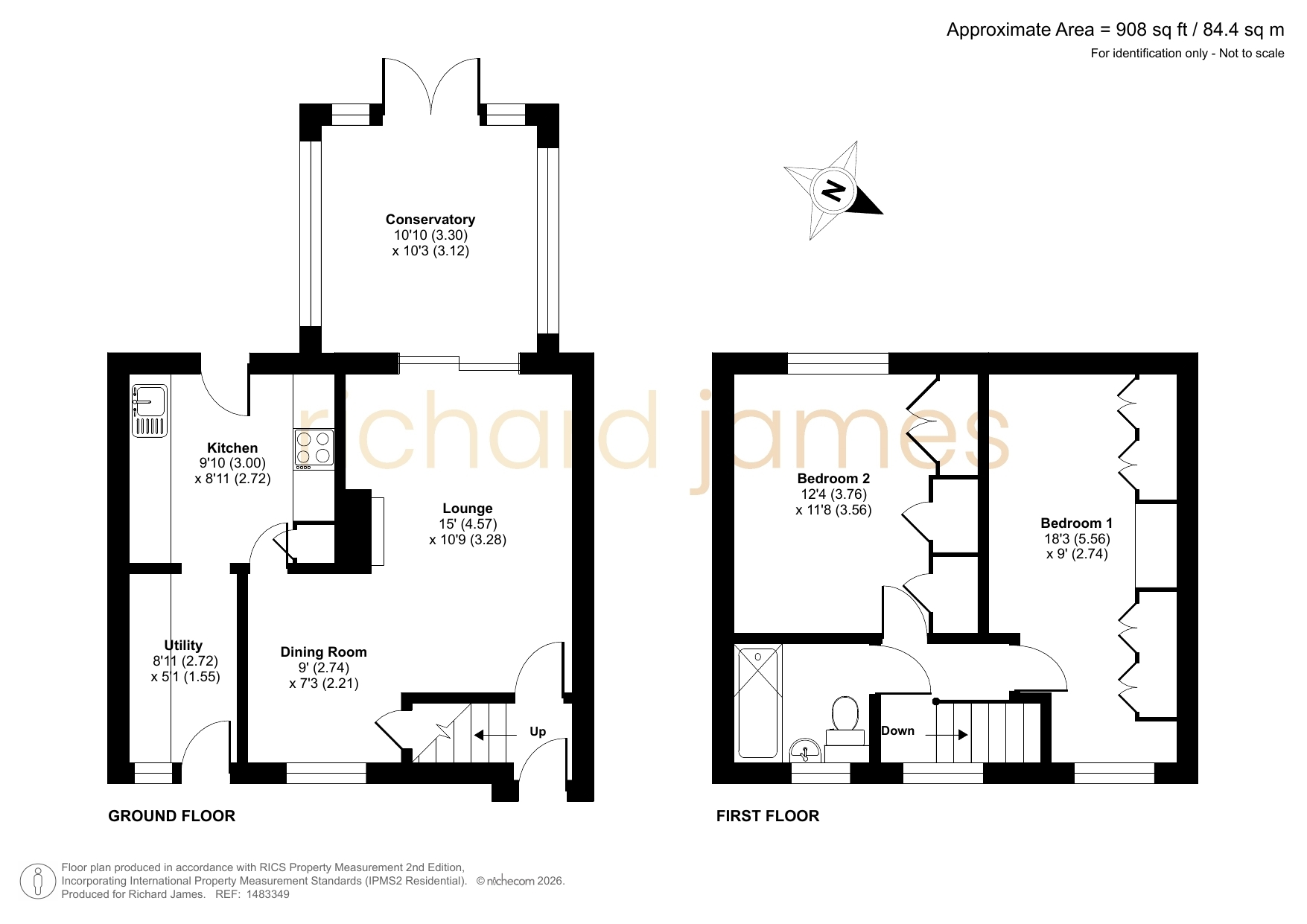 64, Downton Road, Swindon floorplan