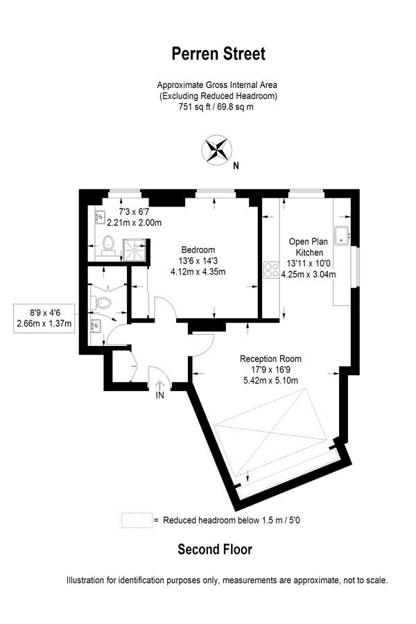 1 Bedrooms Flat to rent in Perren Street, London NW5