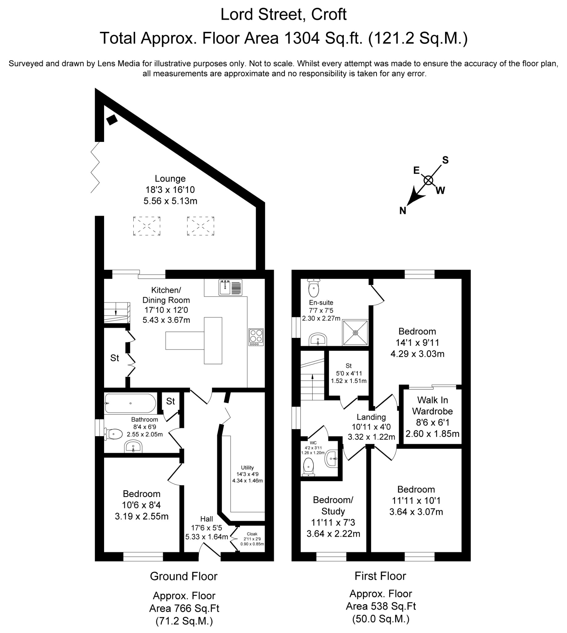 4 Lord Street, Croft, Cheshire floorplan