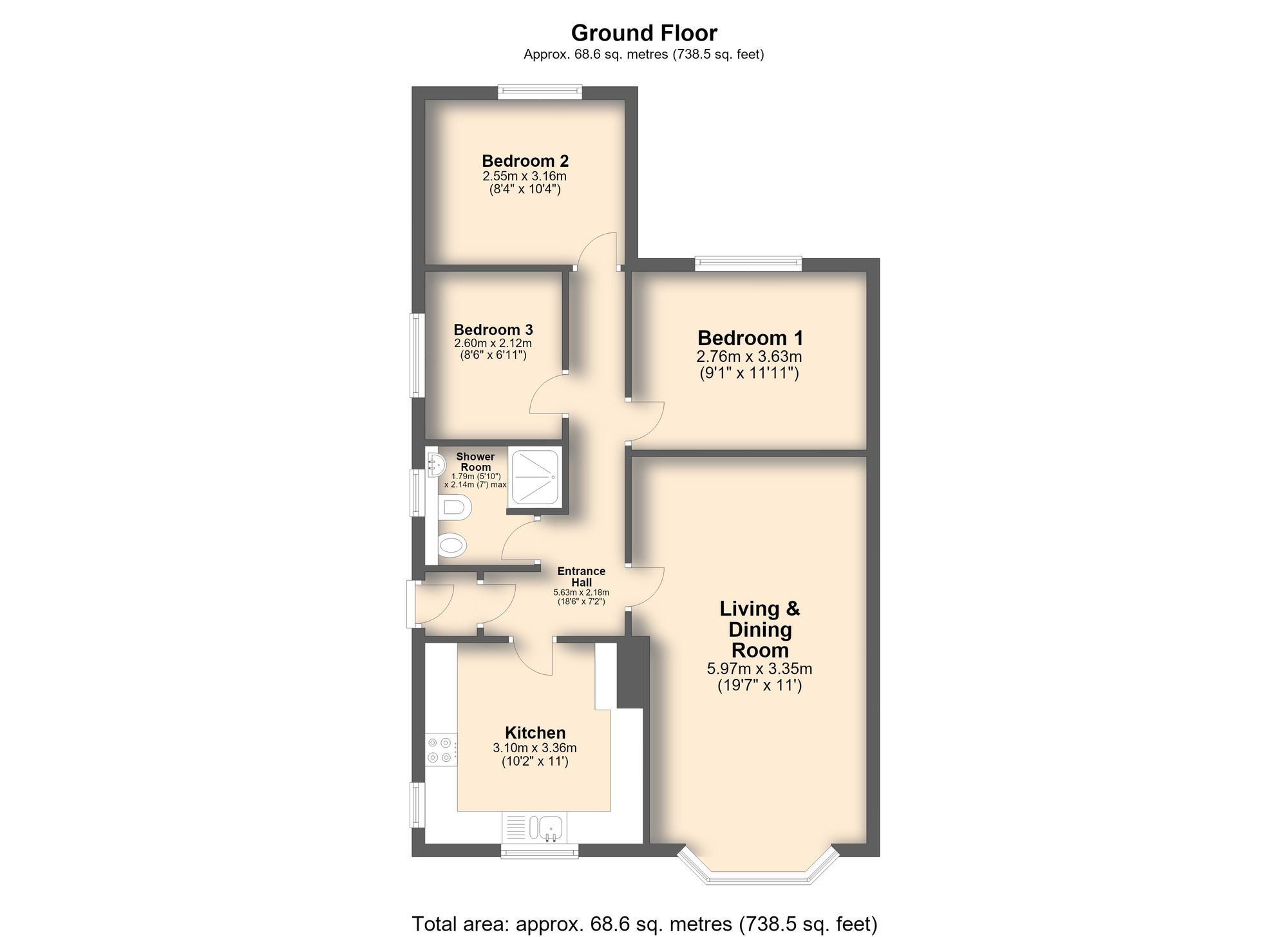 8 Foxglove Close, Chesterfield floorplan