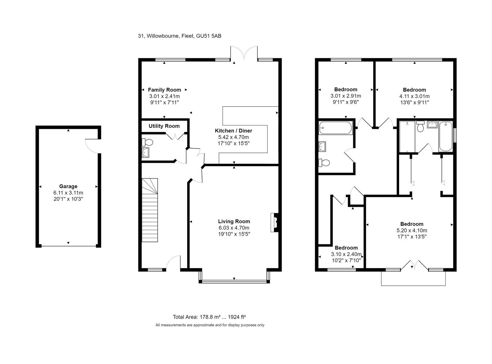 31, Willowbourne, Fleet floorplan