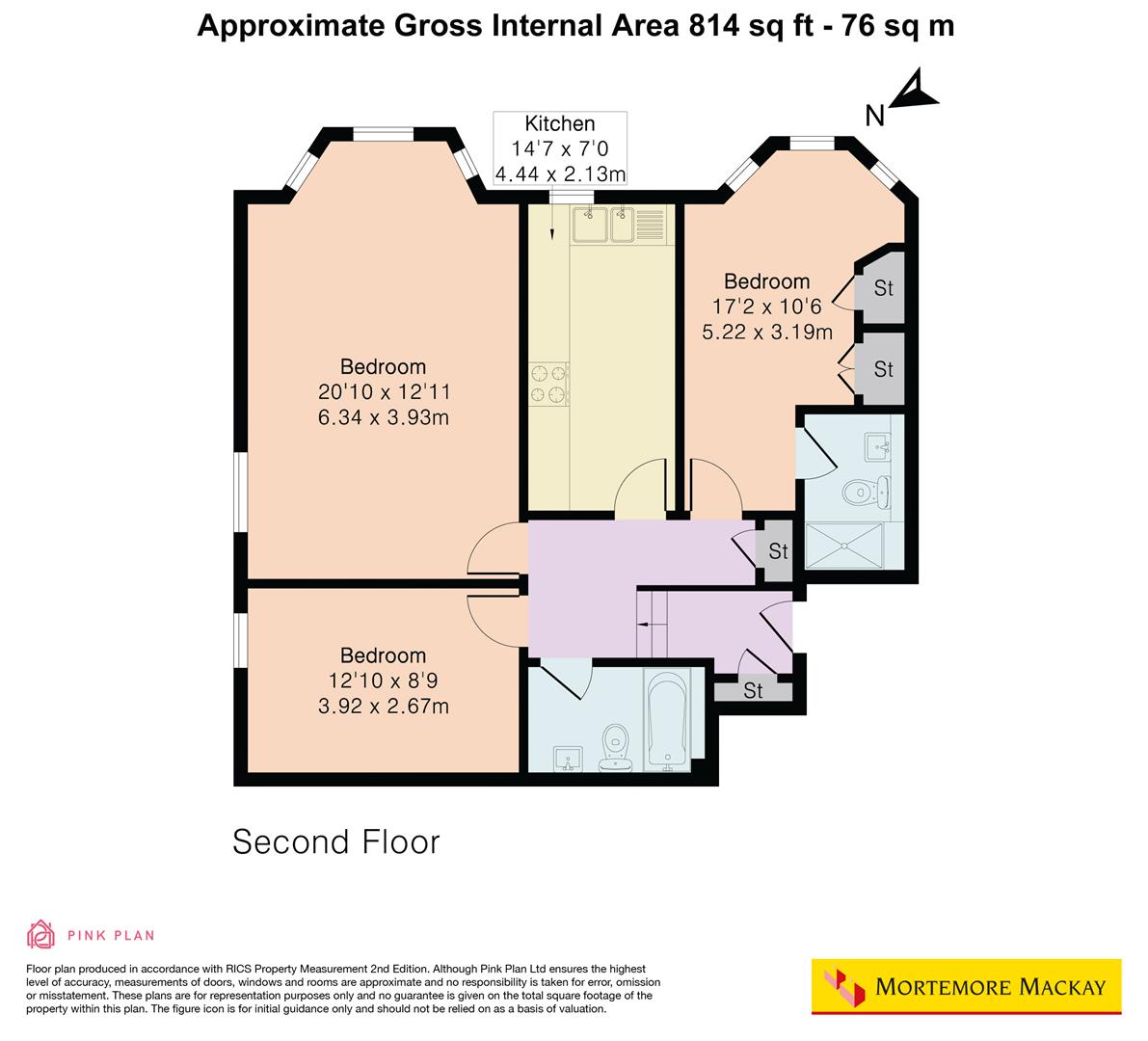 Flat 9 Elle Court, 96, Nether Street, London floorplan