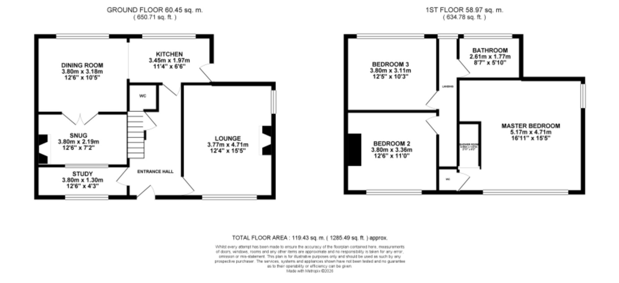 Rose Cottage, Stoke-On-Trent floorplan