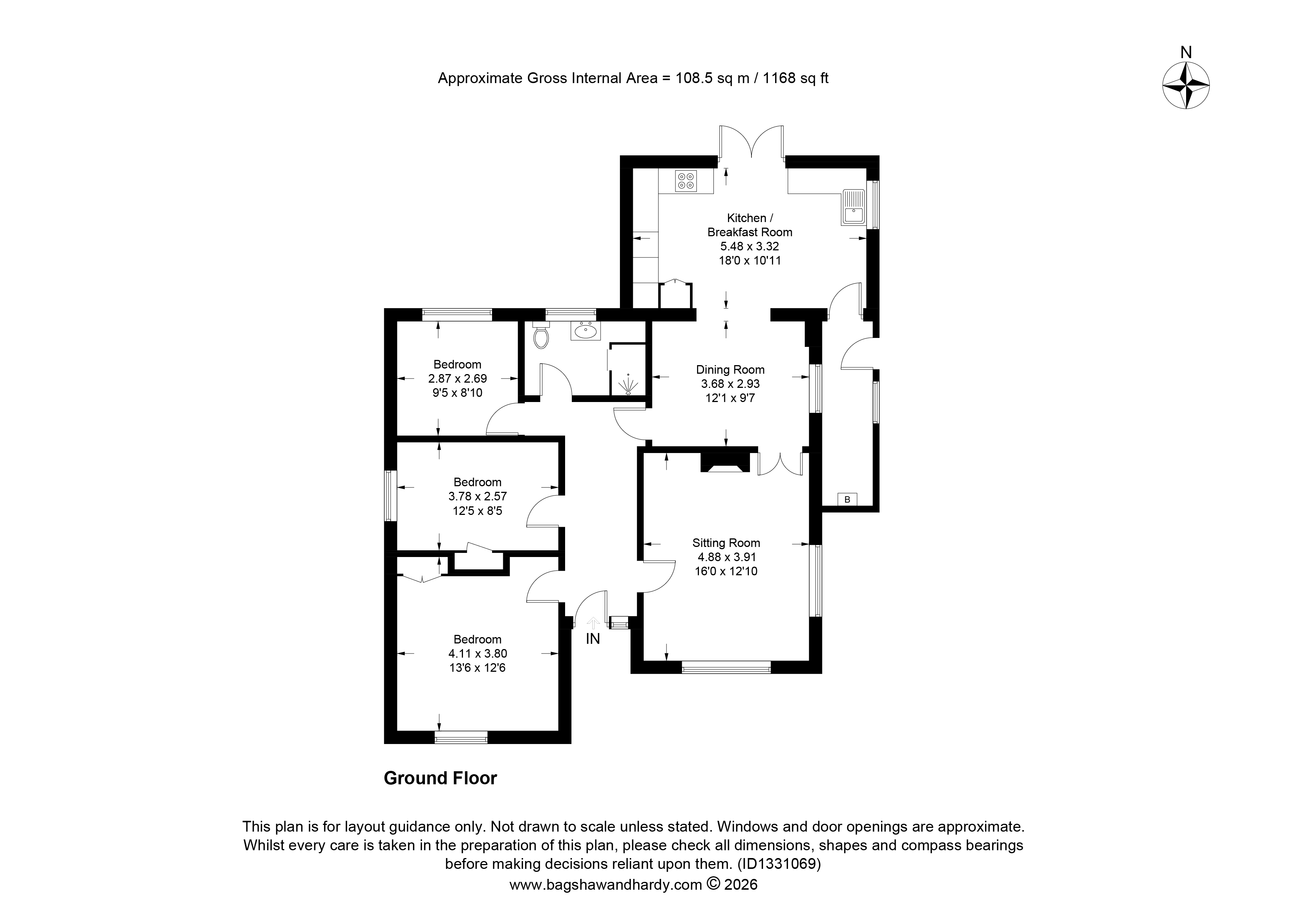 Jon-Jan,, Aldershot Road, Surrey floorplan