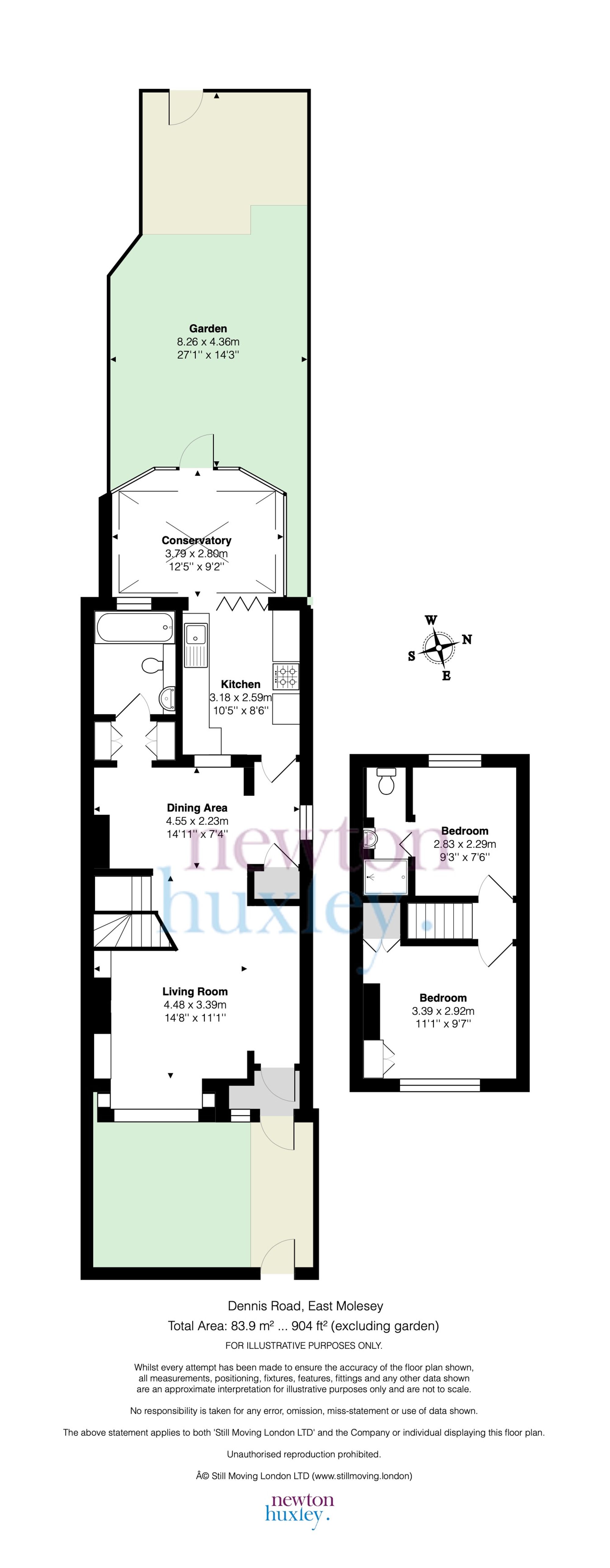 32 Dennis Road, East Molesey floorplan