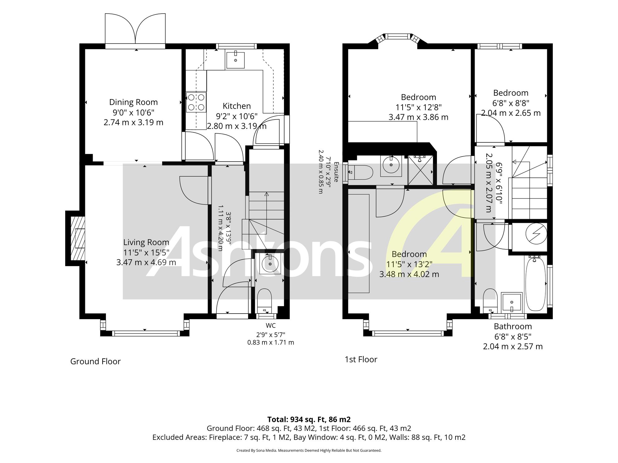 2 Preece Close, Widnes floorplan