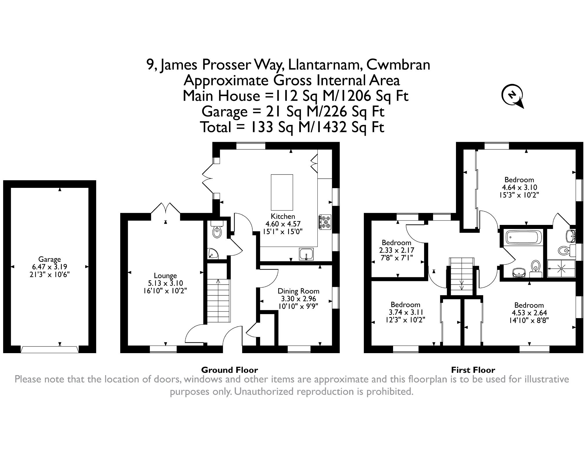 9, James Prosser Way, Llantarnam, Cwmbran floorplan