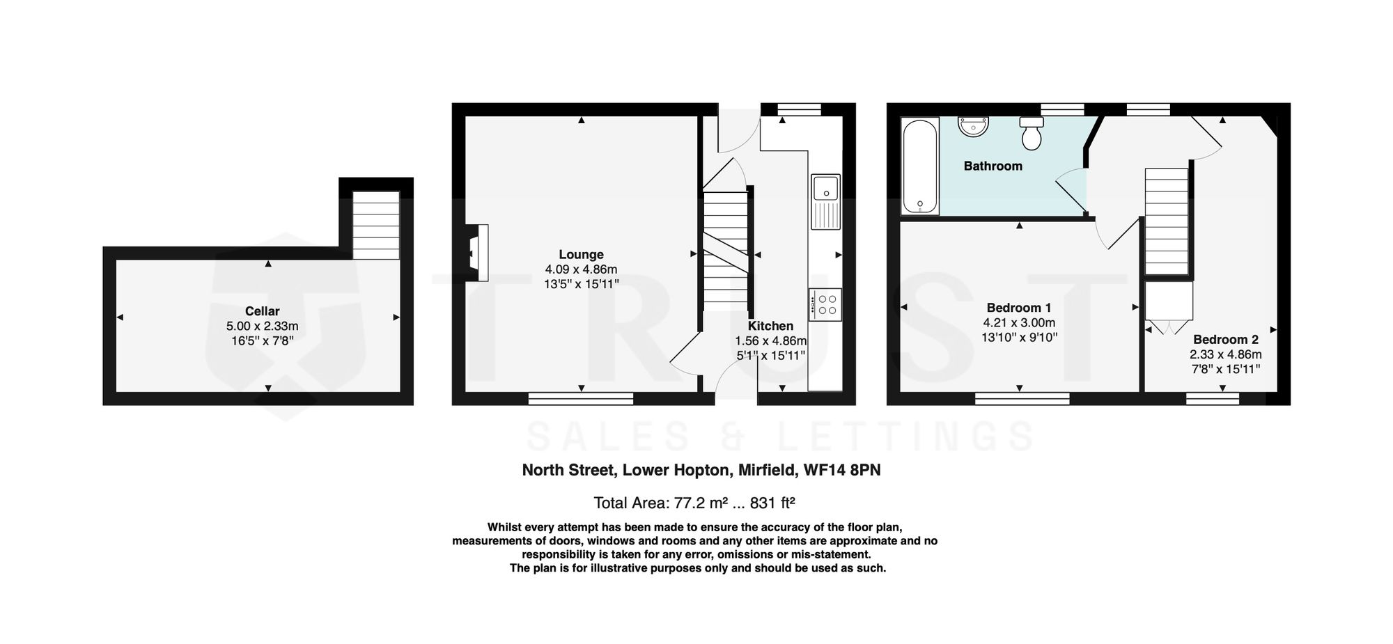 1a North Street, Mirfield floorplan