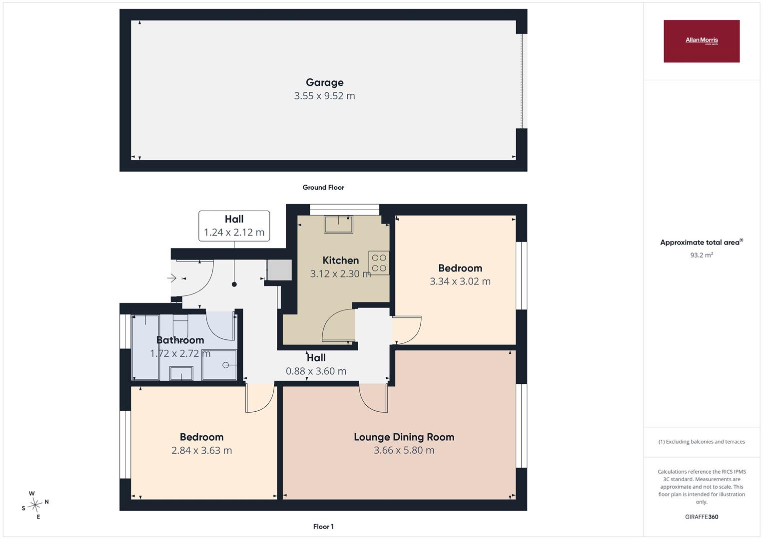 Flat 1, 48, Priory Road, Malvern floorplan