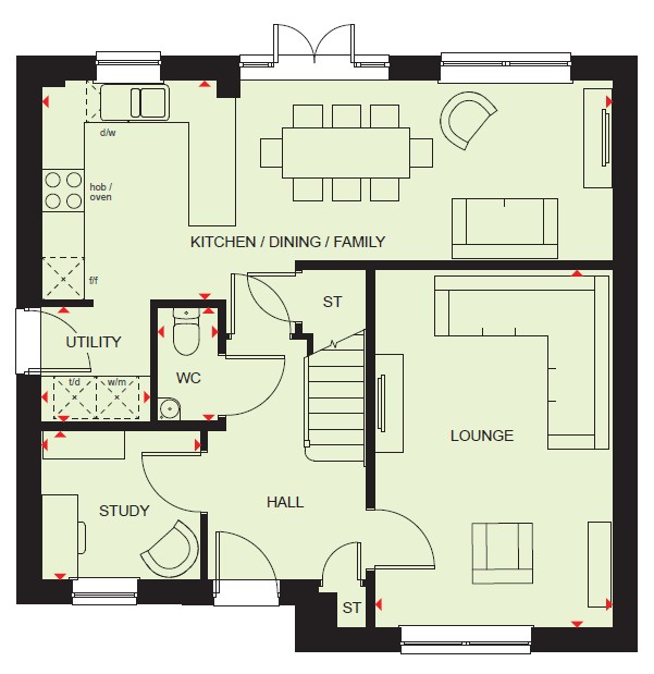 Southern Cross, Wixams, Bedford floorplan