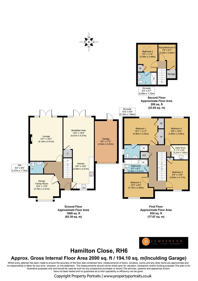 2, Hamilton Close, Horley floorplan