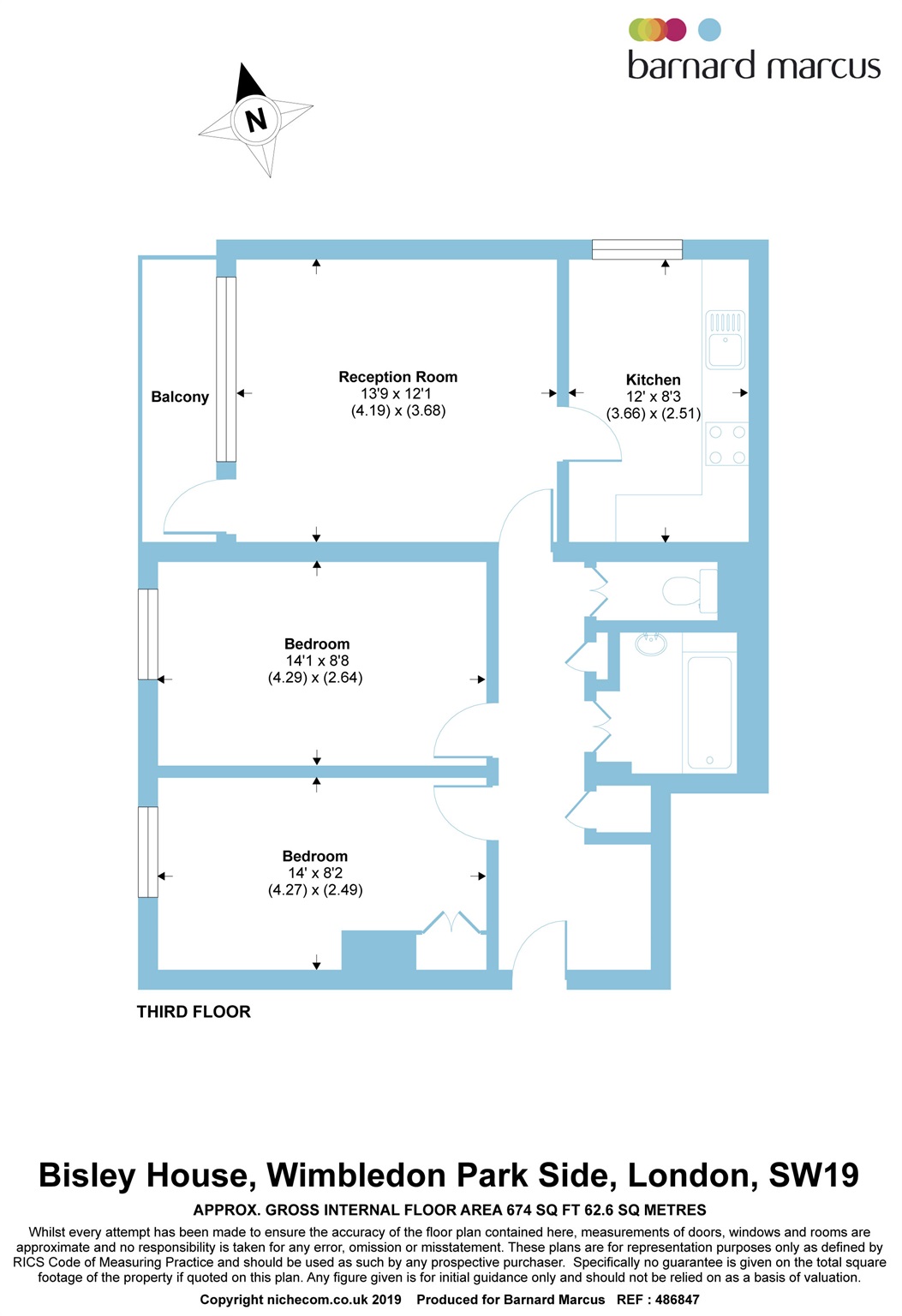 2 Bedrooms Flat for sale in Wimbledon Park Side, Wimbledon, London SW19