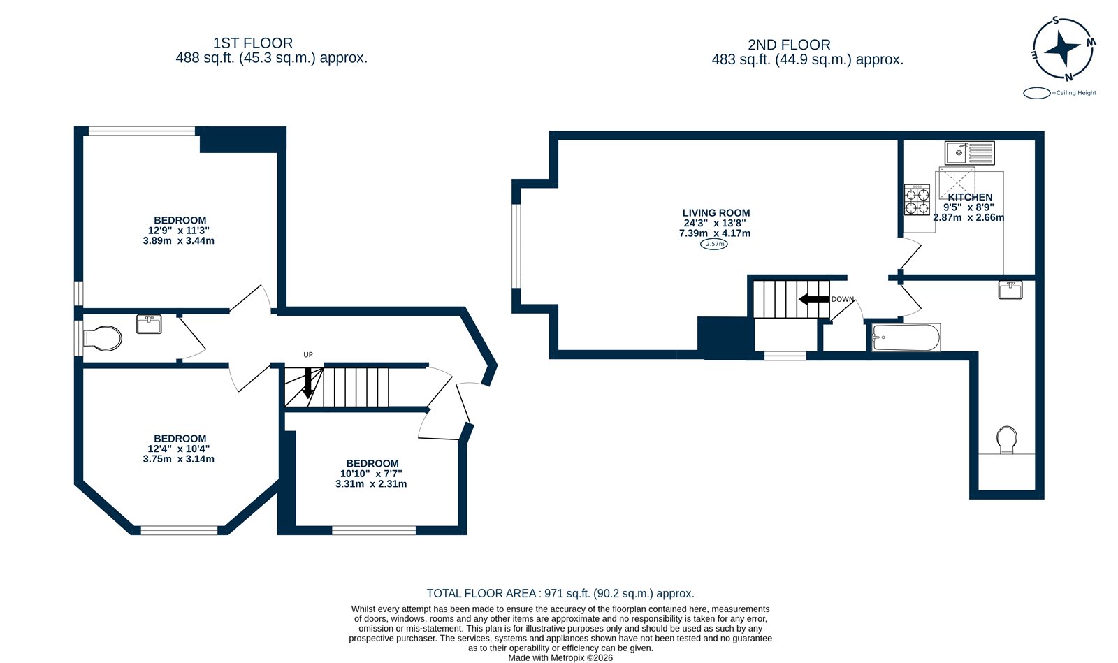 Flat 3, 1, Dartmouth Road, London floorplan