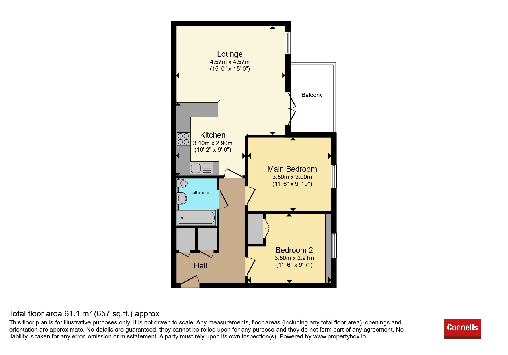 Flat 10, Gateway Court, 4, The Uplands, St. Albans floorplan