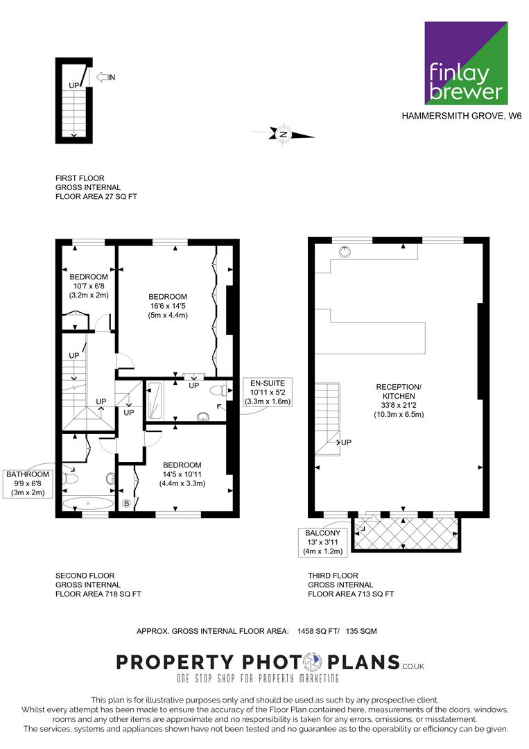 Flat 4, 216, Hammersmith Grove, London floorplan
