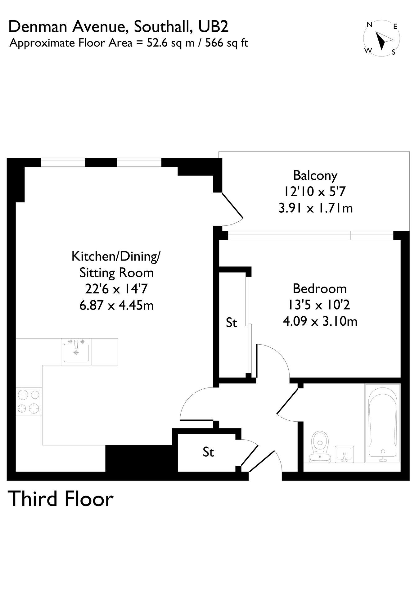 Pemberton House, Denman Avenue, Southall floorplan