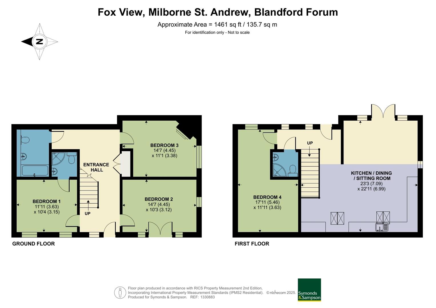20 Fox View, Milborne St. Andrew, Blandford Forum floorplan
