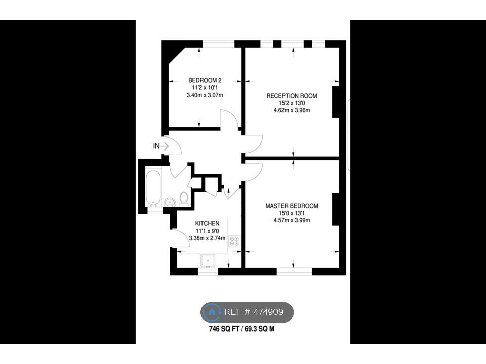 2 Bedrooms Flat to rent in Hamilton Court, London W5