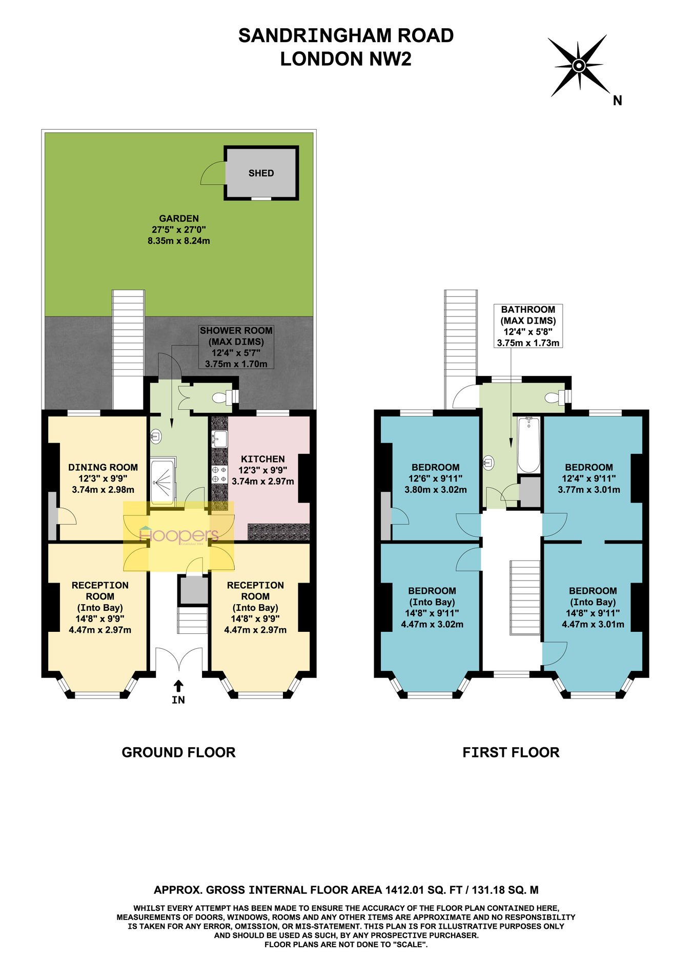 76, Sandringham Road, London floorplan