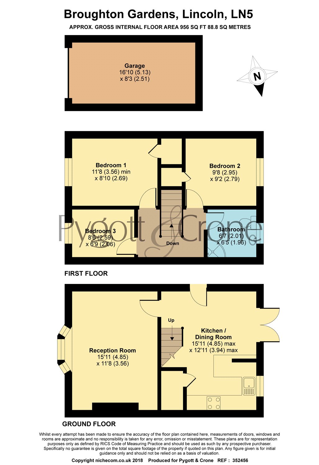 3 Bedrooms Semi-detached house for sale in Broughton Gardens, Lincoln LN5