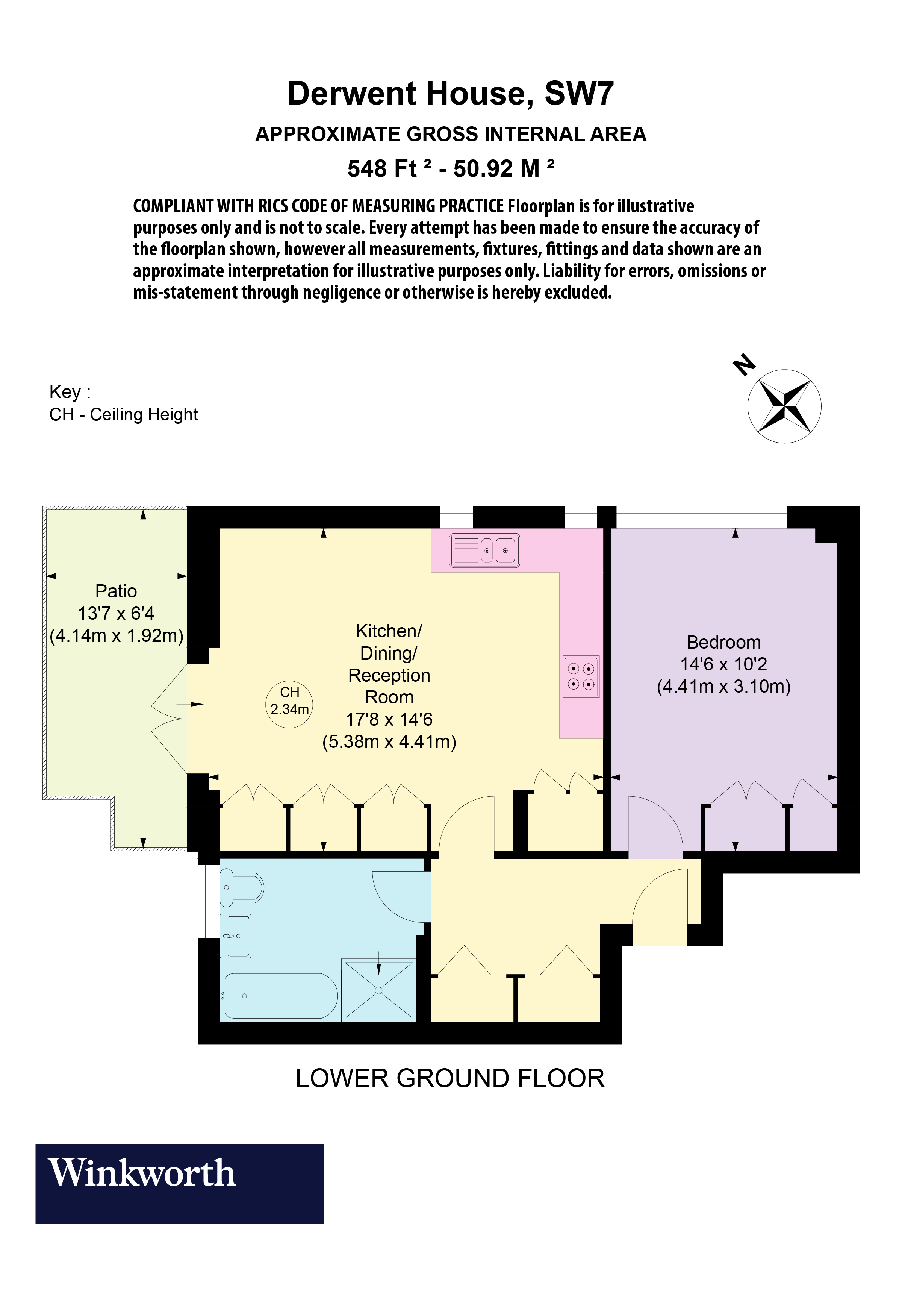 Flat 24,, Derwent House, Stanhope Gardens floorplan