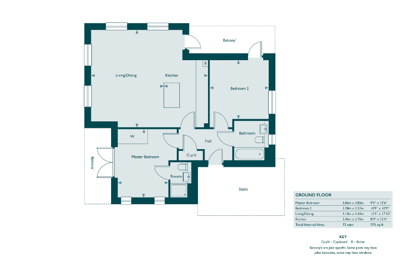 2 Bedrooms Flat for sale in Crofton House, Tower View, Kings Hill, Kent ME19