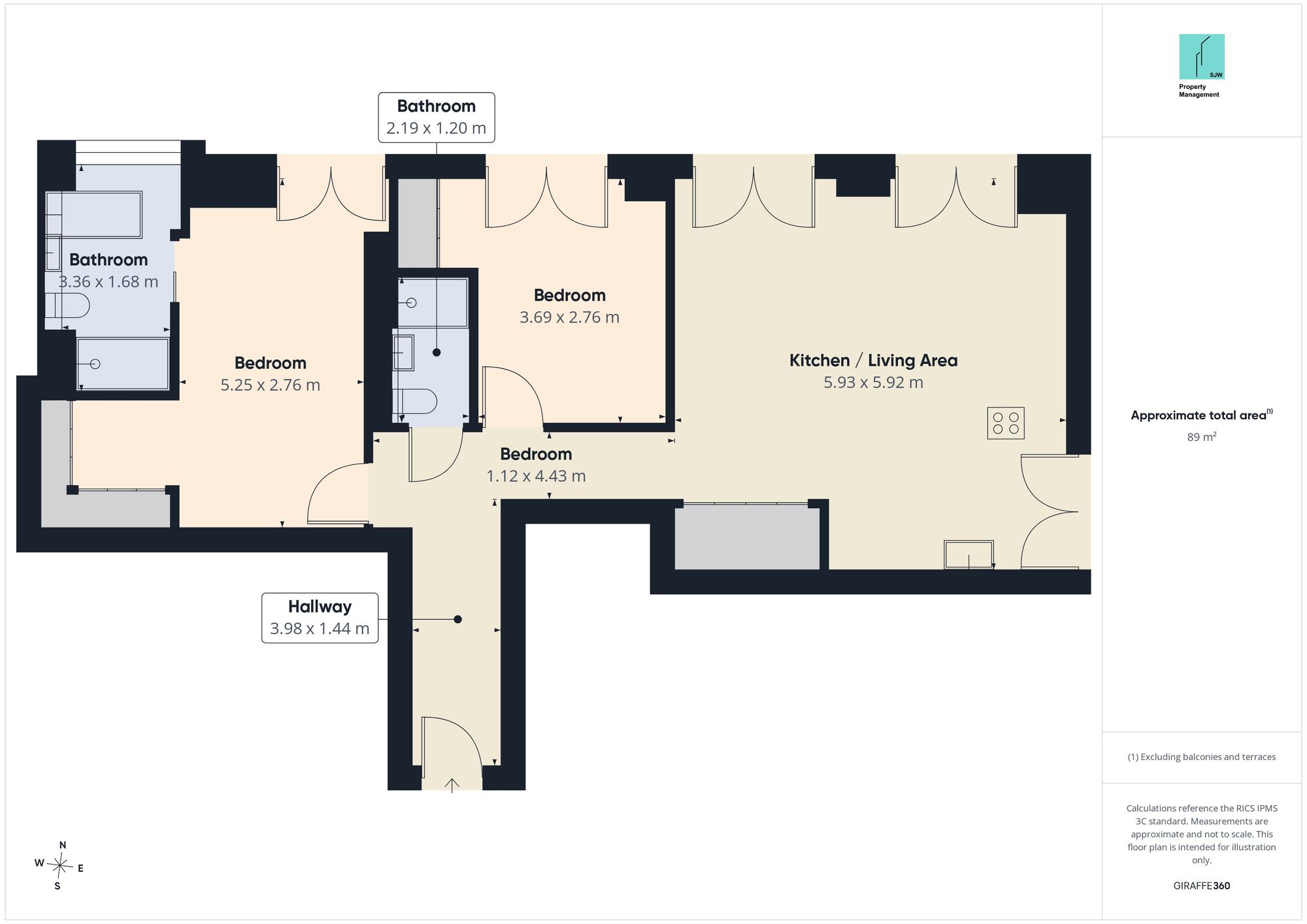 Flat 98, Keybridge Tower, London floorplan