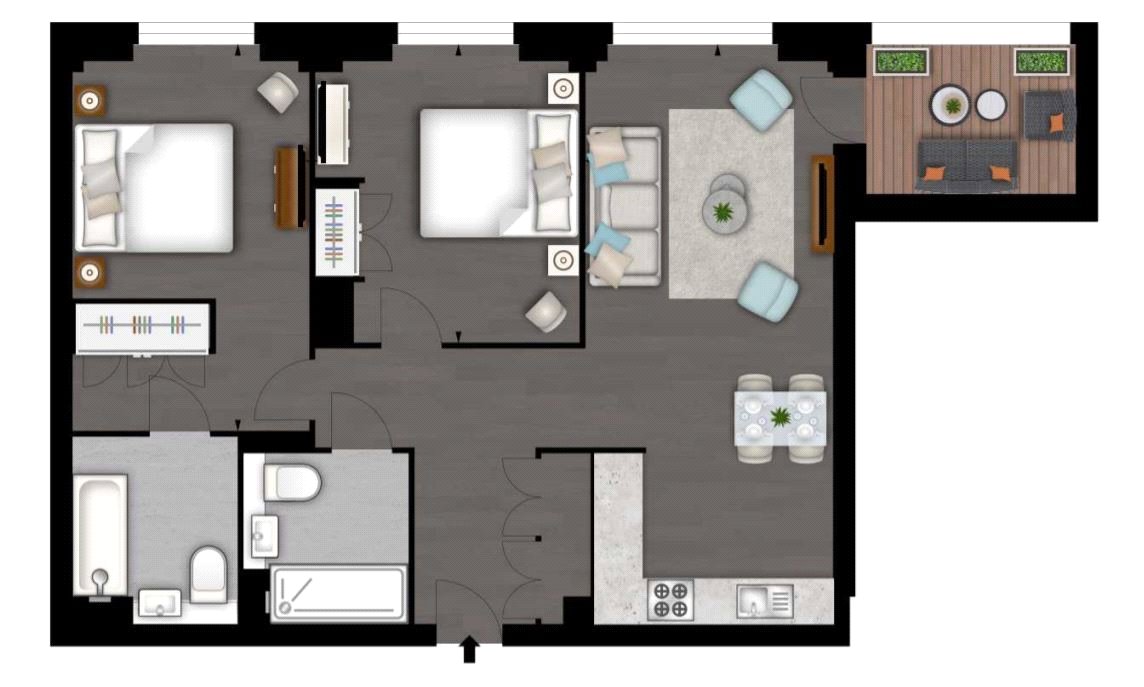 18 Thornes House, 4-6, Charles Clowes Walk, London floorplan