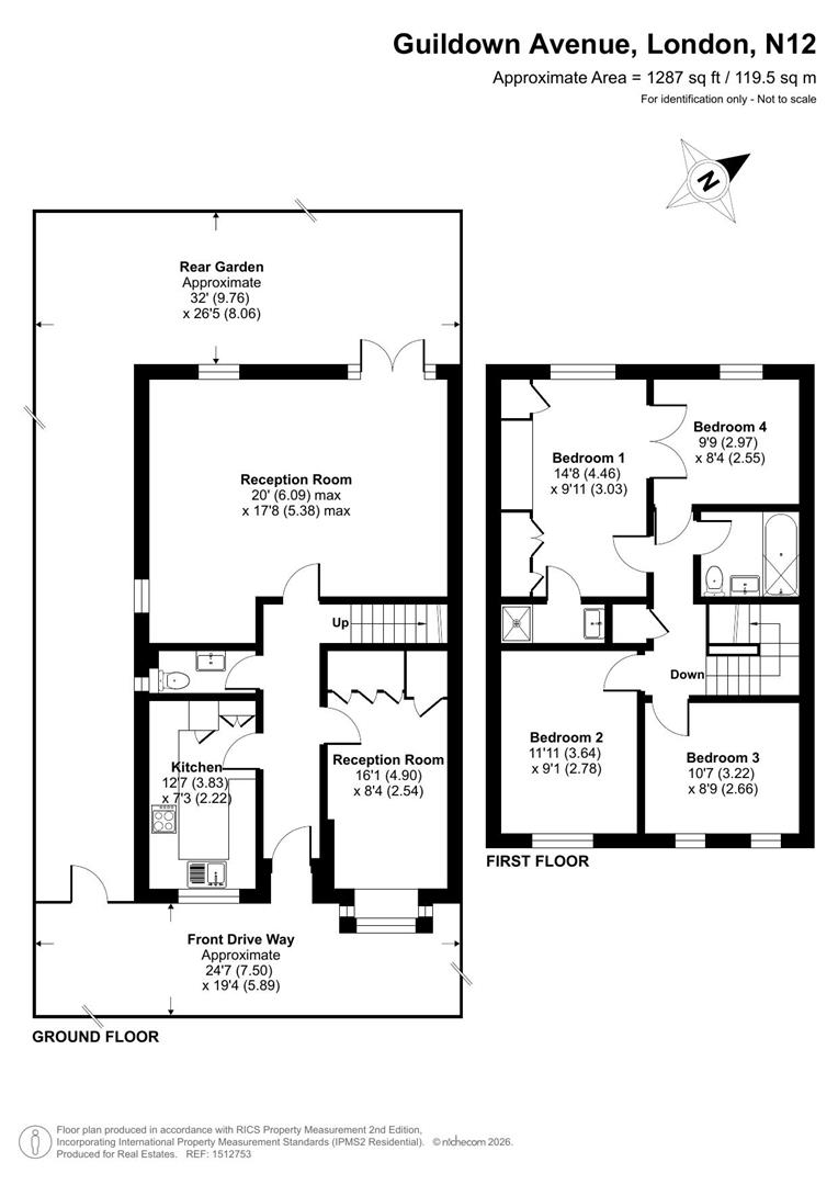 5, Guildown Avenue, Woodside Park floorplan