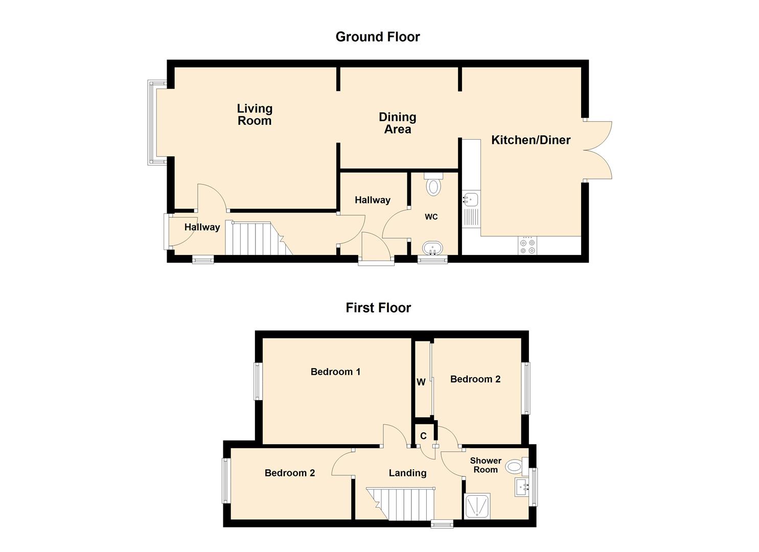 2, Layton Drive, Chesterfield floorplan