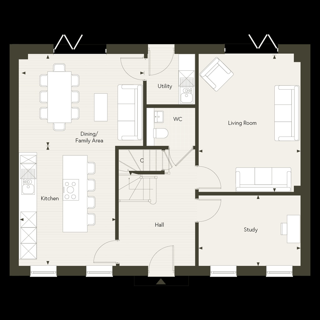 Plot 395, The Vernon, Manningtree Park, Manningtree floorplan